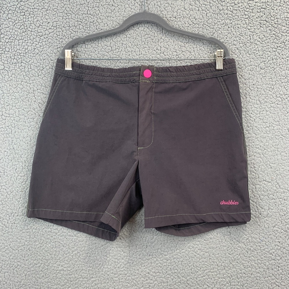 Chubbies 5.5 Inch Inseam Chino Shorts Men's Size Large Black Elastic
